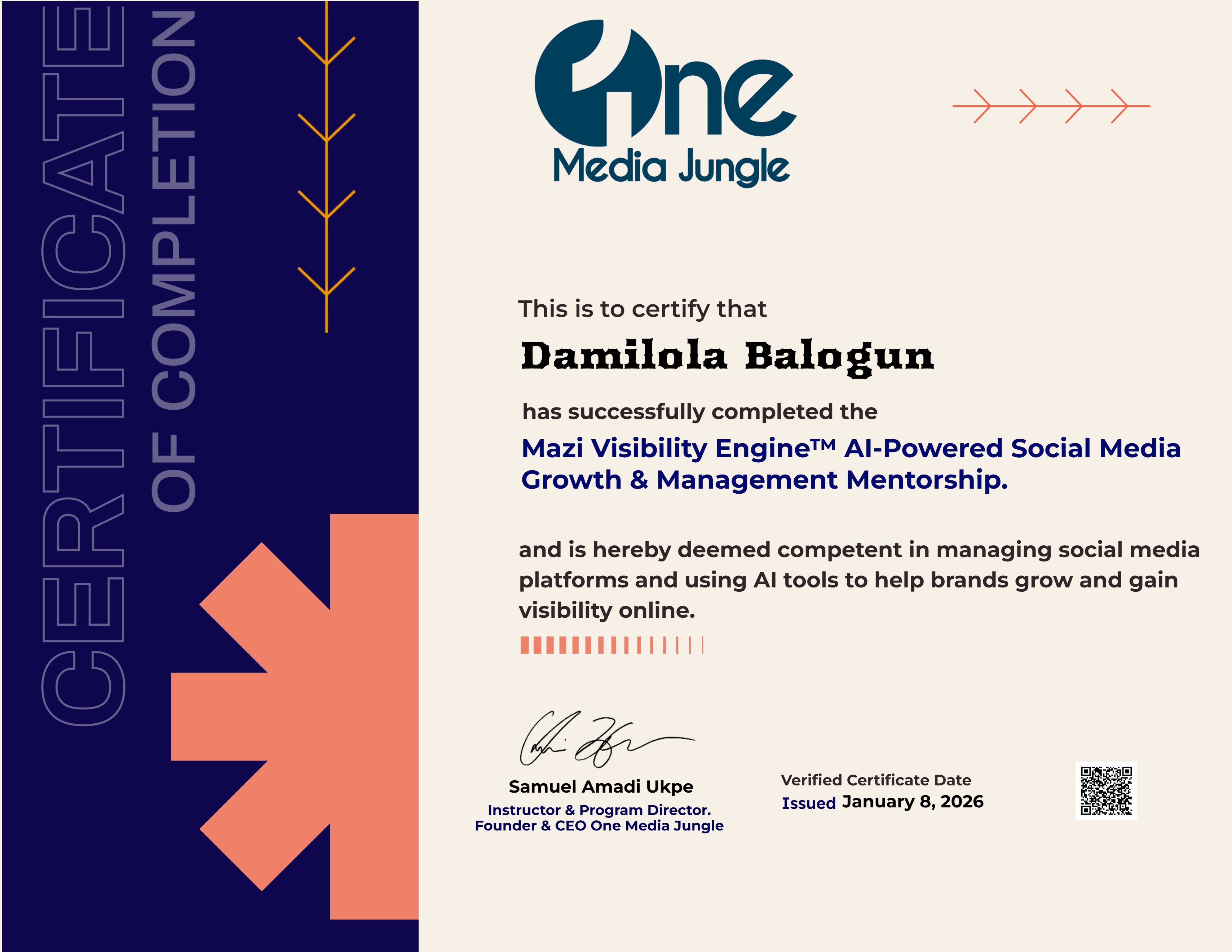 Mazi Visibility Engine™ AI-Powered Social Media Growth & Management Mentorship.